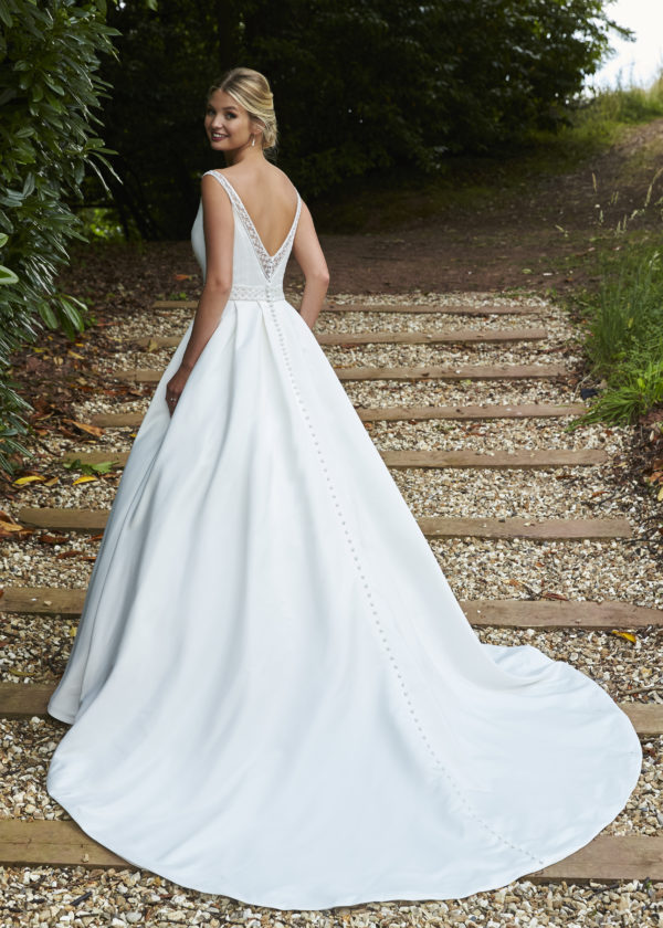 a sophisticated bridal ballgown