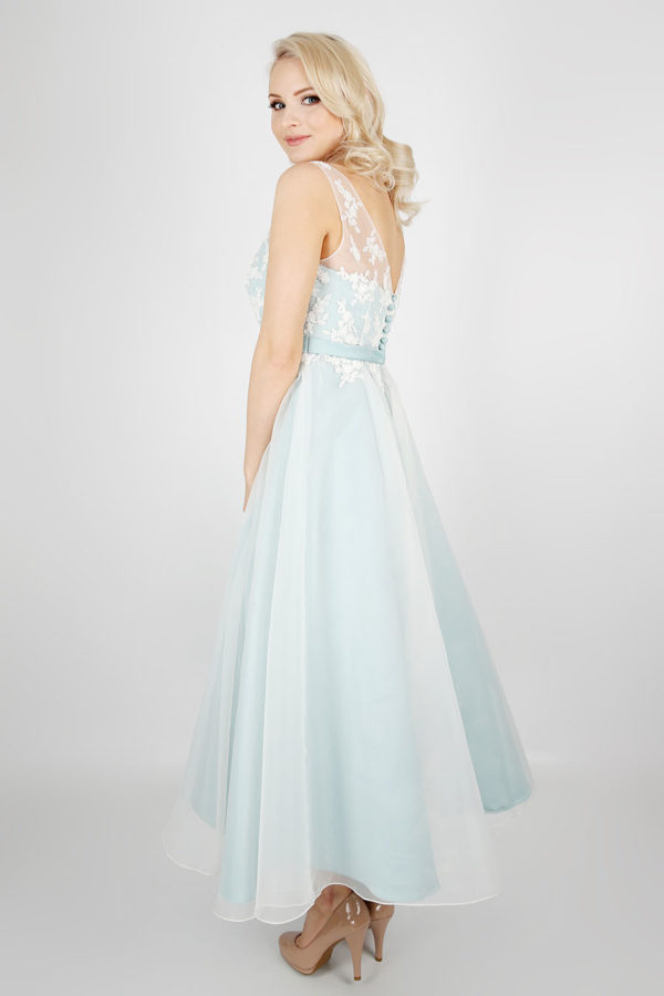 Tea length bridesmaids dress