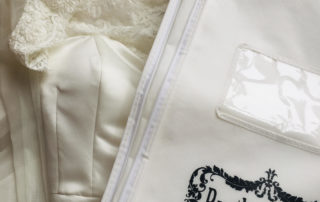 wedding dress and storage bag